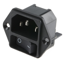 Złącze IEC IEC C14 Montaż na panelu Męski 12A Proste Schurter