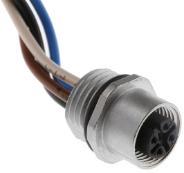 Złącze wielostykowe przemysłowe 4-pinowe M12 Montaż na kablu Gniazdo binder