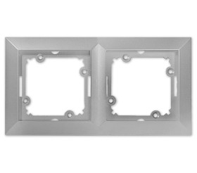 OPAL Ramka podwójna srebrna Ra-2 Op SR