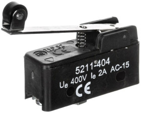 Wyłącznik krańcowy miniaturowy 1CO z rolką wzdłuż dźwigni W0-5211-404