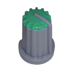 GAŁKA ŚRED. GS14 ZIELONY DEKIEL SZARA 14mm