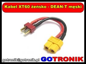 Kabel XT60 żeński - DEAN-T męski 15cm