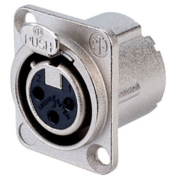 Neutrik 3 Pole NC3FD-LX Panel Socket