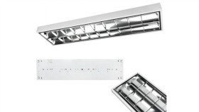 Oprawa Rastrowa 120Cm 2X18 2X120cm Natynkowa Led Biała Lampa 36W 120Cm G13...