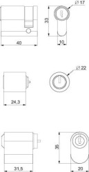 Spacial SF/SM adapter dla blokady DIN NSYINDIN2