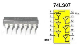 Układ cyfrowy 74LS07