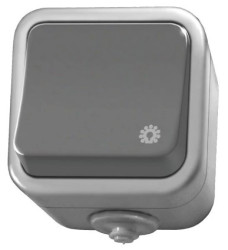 DELFINA Przycisk hermetyczny /światło/ IP44 szary ŁNH-5D/30