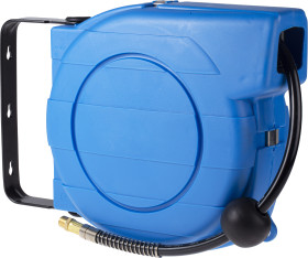 wylot: BSPT 1/4 cala, śr. wew. węża: 8mm, śr. szpuli: 277mm, 8.3 bar, 1/2cal, Montaż ścienny