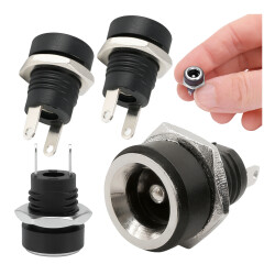Gniazdo Zasilania DC 022B 2,1/5,5 mm – Montaż w Obudowie x5 szt