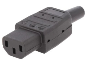 Złącze zasilające AC żeńskie 10A 250VAC IEC 60320 8mm CP22S