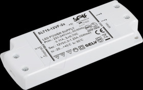 SLT15-12VF2S LED transformer, 15 W, 12 V DC, 1.25 A