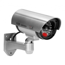 Atrapa kamery monitorującej CCTV, bateryjna, srebrna,CD-3/G