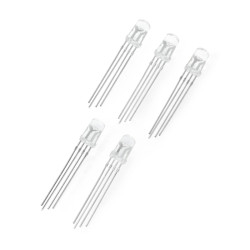 LED 5mm RGB wspólna anoda 5szt.