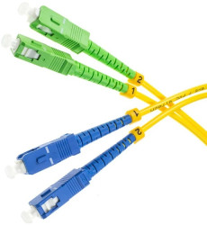 Patchcord światłowodowy FO SM SC/APC-SC/UPC duplex 9/125 2m