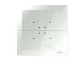 Dotykowy szklany nadajnik (przycisk) zdalnego sterowania zbliżeniowy czarny 230V do puszki montażowej fi60 FW-GS-230-W F&F FILIP