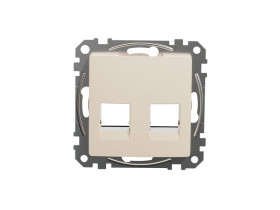 SEDNA DESIGN & ELEMENTS Płytka czołowa 2xRJ45 do 5e-6UTP Tyco beż SDD112442C SCHNEIDER ELECTRIC