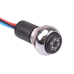 Air Conditioning illuminated Automotive Momentary 12mm Push Button Switch SPST IP67