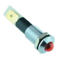 Red LED 10mm Metal Panel Indicator 12V