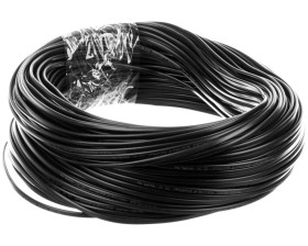 Przewód płaski H03VVH2-F (OMYp) 2x0,5 czarny /100m/