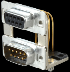 164A19959X D-SUB, dual port, socket-plug, 2x 9-pin