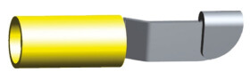 Złącze splatane PIDG Odłącznik nożowy minimalny rozmiar 12 AWG TE Connectivity Izolowane Żółty długość 32mm Cyna 10 AWG