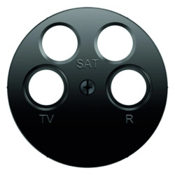 Berker R.1/R.3 Element centralny do gniazda antenowego 4-wyjściowego czarny połysk 14842045