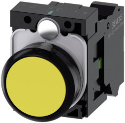 Siemens 3SU11000AB303BA0 3SU1100-0AB30-3BA0 Przycisk pierścień przedni z tworzywa sztucznego, okrągły przycisk czarny, ż