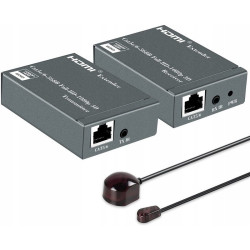 Przedłużacz HDMI LAN do 60m RJ45 Z przedłużaczem pilota, Extender