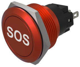 Nasadka przełącznika Chwilowy 1-stykowe, 1-stykowe średnica wycięcia 22mm Montaż wpuszczany EAO