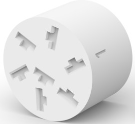 Insulating housing for 6.35 mm, 7 pole, PA, natural, 180451