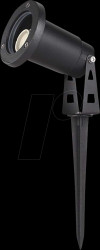10372 Garden spotlight, GU10 socket, black, IP65, aluminium