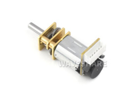 Waveshare N20 DC Gear Motor, Magnetic Hall Encoder, All-metal Gearbox, High precision Reduction Motor, With L-shaped 6PIN Connec