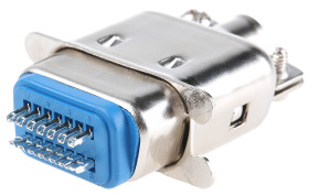ASSMANN WSW Złącze D-sub A-57 14-pinowe Prosty 2.16 mm Pitch Kabel Złoty, Nikiel, Stop cyny Męski/żeński