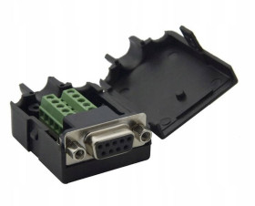 GNIAZDO D-SUB 9 DB9 RS232 Z SZYBKOZŁĄCZEM SZYBKOZŁKĄ W OBUDOWIE