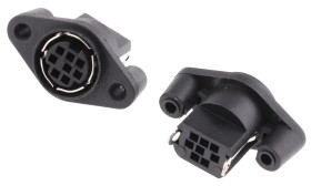 Gniazdo Din 8 -pinowe Żeński Montaż na panelu Miniaturowe 100 V AC