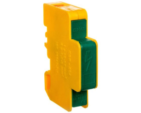 Blok rozdzielczy modułowy 1-biegunowy 60A we: 1x6-35mm2 wy: 6x2,5-6mm2 żółto-zielony LBR60A 84326009