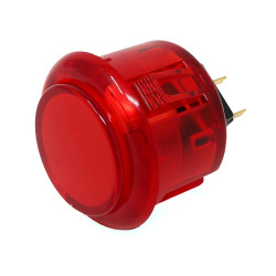 Arcade Button - 30mm Translucent Red