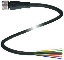 Pepperl+Fuchs 239998-100004 Złącze konfekcjonowane czujnika/aktuatora V19-G-BK0,3M-PVC-U, piny: 8, 0.3 m, 1 szt.