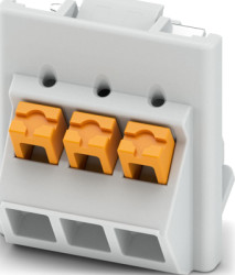 PCB terminal, 3 pole, pitch 5 mm, AWG 24-14, 18 A, push-in, light gray, 1474500