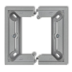 DECO Puszka natynkowa pojedyncza, składana DECO srebrny metalik 7DPU-1