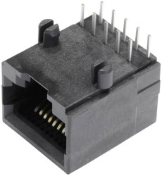 złącze żeńskie do wbudowania poziomego RJ48 BEL Stewart Connectors SS64100-018F Ilość styków: 10P10C 1 szt.