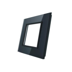 Livolo POJEDYNCZA CZARNA RAMKA SZKLANA 80mm GPF-1-62