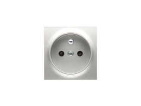 SIMON 54 Pokrywa gniazda pojedynczego z przesłonami srebrny mat DGZ1ZP/43 KONTAKT SIMON