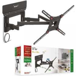 uchwyt ścienny TV 13-90 60kg obrotowy z anteną DVB-T2 25dB