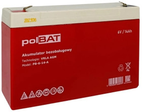 Akumulator VRLA AGM 6V 14Ah (żywotność 3-5lat) PB-6-14-A