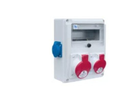 Rozdzielnica budowlana RB 8M gniazda 1x16A/5 1x32A/5 2x250V IP44 R-BOX 240 B.1810Z PAWBOL