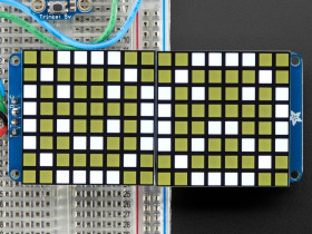 Adafruit 16x8 1.2" LED Matrix + Backpack - Ultra Bright Square White LEDs