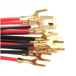 20 cm 2x Spade Connector Cable - for Building Simple Electrical Circuits