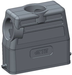 Housing, size HA16, die-cast aluminum, M25, angled/straight, clip locking, IP65, T13X9162525-000