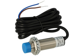 Czujnik; pojemnościowy; CM18-2008A; dwuprzewodowy; SCR; NO; 8mm; 90÷250V; AC; 300mA; cylindryczny metalowy; fi 18mm; 70mm; wysun